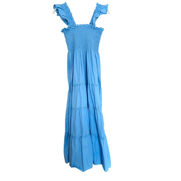 Quince 100% Organic Cotton Poplin Smocked Midi Dress - Picture 4 of 5